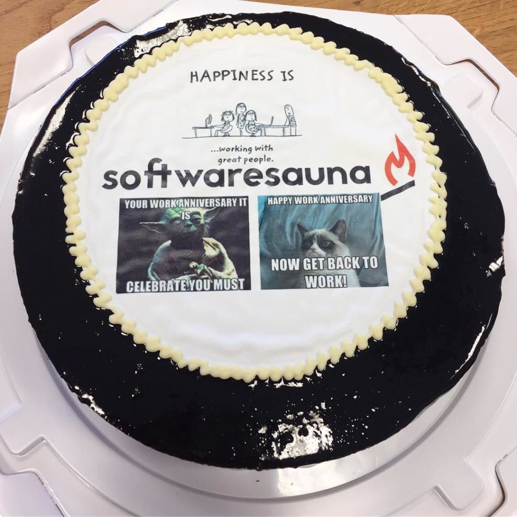 The First Anniversary Cake - Software Sauna