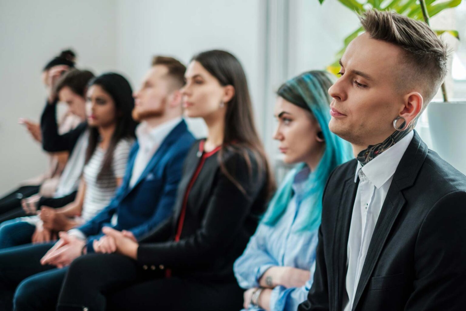 Software developers waiting for a job interview