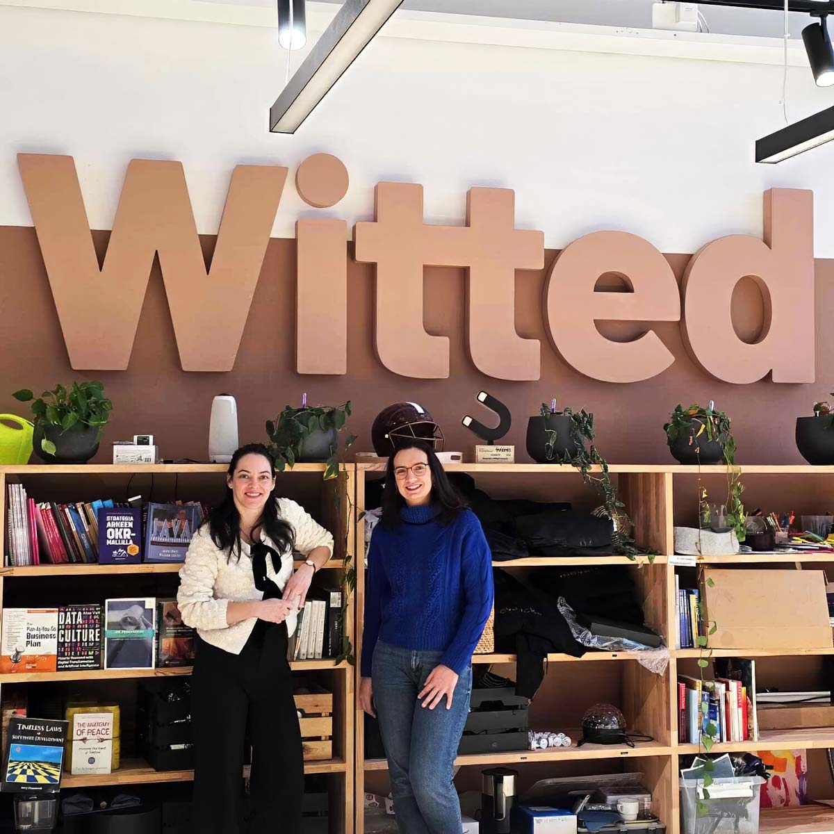 Sandra and Adrijana at Witted's office in Helsinki, Finland