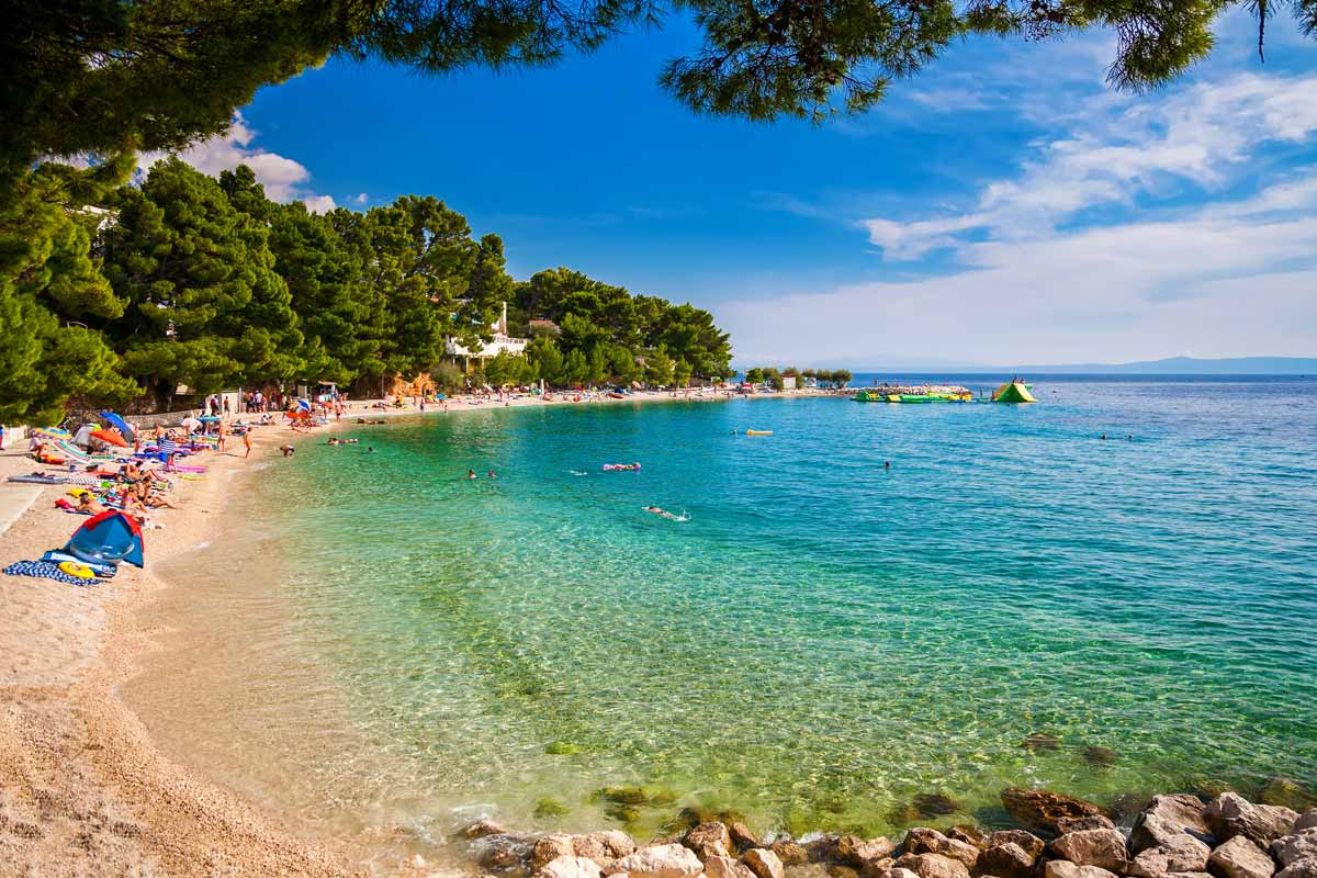 Brela beach at Makarska, Riviera, Croatia